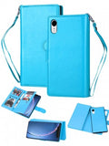 Apple IPhone XR Leather Wallet w/9 credit card slots & Removable Phone Case