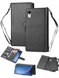 Apple IPhone XR Leather Wallet w/9 credit card slots & Removable Phone Case