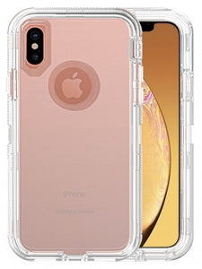 Apple IPhone Xs MAX Heavy Duty Full Protection Transparent Case-Solid