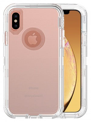 Apple IPhone Xs MAX Heavy Duty Full Protection Transparent Case-Solid