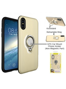 Apple IPhone X/Xs Magnetic Phone Holder Case w/Ring Kickstand