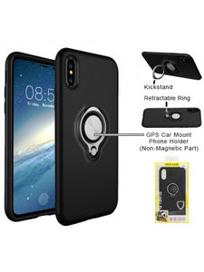 Apple IPhone X/Xs Magnetic Phone Holder Case w/Ring Kickstand