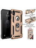 Apple IPhone Xs MAX Magnetic Car Mount Case w/Kickstand Ring