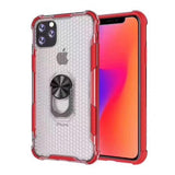 Apple IPhone 11 PRO-Transparent Honey Comb Case w/Ring Stand