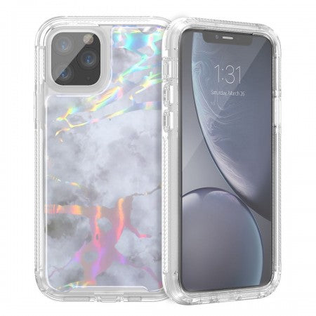 Apple IPhone 11 PRO MAX -Conformity Heavy Duty Holographic Marble Case