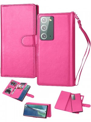 Samsung-Galaxy Note 20-2 in 1 Leather Wallet Case w/9 cc slots & Detachable Case