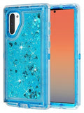 Samsung-Galaxy NOTE 10-Heavy Duty Transparent Protective Floating Glitter Case