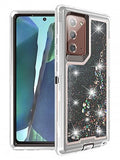 Samsung-Galaxy Note 20-Transparent Floating Glitter Heavy Duty Case