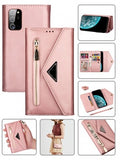 Samsung-Galaxy Note 20 ULTRA-Leather Wallet Case w/7 cc Slots & Strap