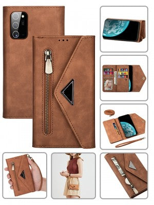 Samsung-Galaxy Note 20 ULTRA-Leather Wallet Case w/7 cc Slots & Strap