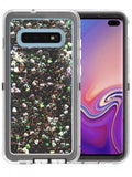 Samsung-Galaxy S10-Transparent Heavy Duty Liquid Glitter Case