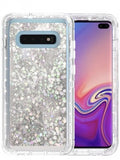 Samsung-Galaxy S10-Transparent Heavy Duty Liquid Glitter Case