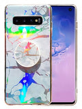 Samsung-Galaxy S10 PLUS-Marble Case w/Kickstand