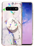 Samsung-Galaxy S10 PLUS-Marble Case w/Kickstand