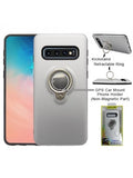 Samsung-Galaxy S10-Magnetic Car Mount Phone Holder Case w/Ring Kickstand