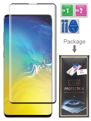 3D Curved Tempered Glass-Galaxy S10E-Clear w/Black