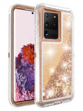 Samsung-Galaxy S20 ULTRA-Transparent Floating Glitter Heavy Duty Case