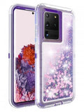 Samsung-Galaxy S20 ULTRA-Transparent Floating Glitter Heavy Duty Case