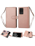 Samsung-Galaxy S20 ULTRA-2 in 1 Leather Wallet Case w/9 cc slots & Detachable Case