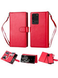 Samsung-Galaxy S20 ULTRA-2 in 1 Leather Wallet Case w/9 cc slots & Detachable Case