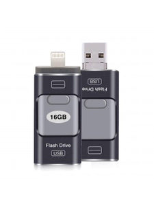 3 in 1 (Type C, Lightning, & USB 3.0 Flash Drive) For Apple, Androids, & Computers-16GB