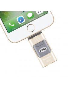 3 in 1(Type C, Lightning, & USB 3.0 Flash Drive) For Apple, Androids, & Computers-256GB