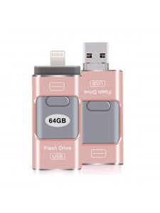 3 in 1 (Type C, Lightning, & USB 3.0 Flash Drive) For Apple, Androids, & Computers-64GB