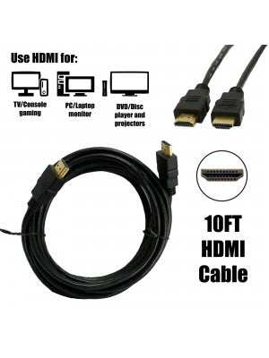10 Foot HDMI-Plug  19 PIN Cable