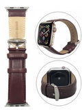 Apple Watch Band-Leather w/Silver Buckle-For Series 4/3/2/1