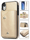 Apple IPhone XR Snap Leather Wallet Case w/Credit Card Pockets