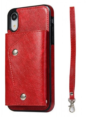 Apple IPhone Xs MAX Snap Leather Wallet Case w/Credit Card Pockets